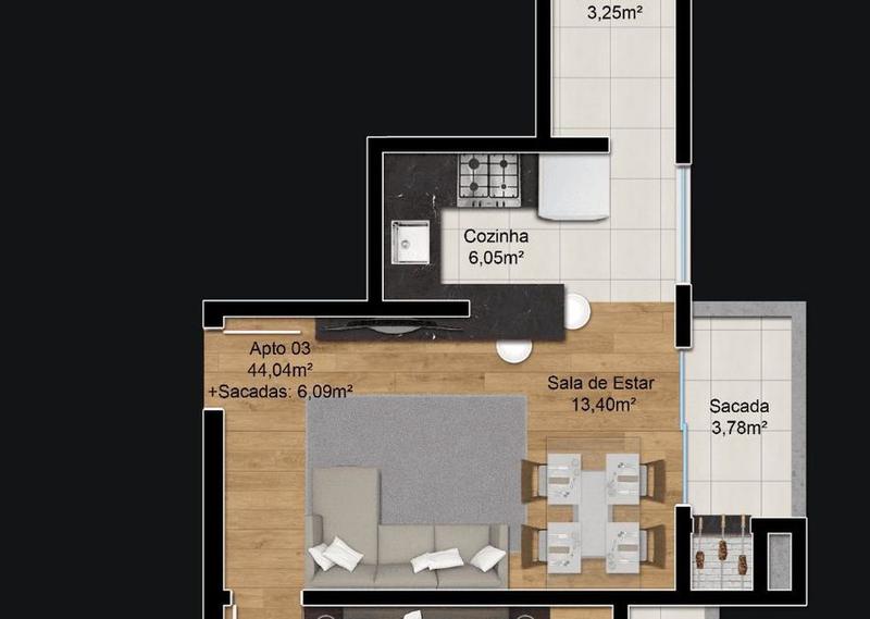 Reserva do Tabuleiro, apartamento à venda em Palhoça: foto 3